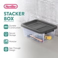 thumbnail image 2 of Sterilite 16 Qt Clear Plastic Storage Containers with Gray Lid (24 Pack), 2 of 10