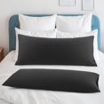 thumbnail image 2 of PiccoCasa 2Pcs Body Pillowcases Microfiber Pillow Covers, Standard Black, 2 of 9