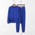 thumbnail image 2 of FAIWAD Women 2 Pieces Outfits Round Neck Irregular Split Sweatshirt Sweatpants Pullover Tracksuit, 2 of 3