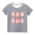 thumbnail image 2 of TIMIFIS T-Shirt de Pâques pour Tout-Petits Garçons Filles T-Shirts Graphiques Été Imprimé Œufs Mignons Col Rond Manches Courtes, 3 Ans, 2 of 4