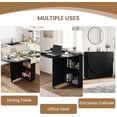 thumbnail image 4 of CazToi Folding Oval Dining Table 4-6 People Kitchen Table Space-Saving Foldable Design Modern Collapsible Dining Table, 4 of 7