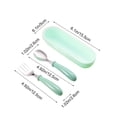 thumbnail image 3 of Uuiauoio Stainless Steel Foldable Travel Utensil Set Portable Spoon Fork and Storage Box Camping Hiking Picnic Office Lunch Compact Reusable Tableware Kit, 3 of 6