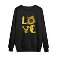 thumbnail image 4 of RKSTN Chandail de la Saint-Valentin pour Femmes, Coupe Ample, Mode Décontractée, Manches Longues, Col Rond, Chandail Grande Taille, Imprimé Cœur d'Amour, Chandails de Couleur Unie, 4 of 9