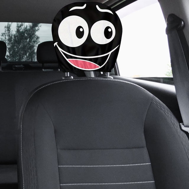 Wzzjkit Funny Car Print Headrest Cover Universals Stretchy Style Interesting Headpiece