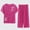 Purple, variant on TIMIFIS Pajamas Sets for Women 2 piece Plus Size Pajamas Cotton and Linen Short Sleeved Round Neck Top Sleepwear Comfortable Breathable Pajamas - Spring/Summer