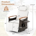 thumbnail image 3 of Costway Outdoor 360° Swivel Rattan Recliner Chair Patio Wicker Chaise Lounge Chair White, 3 of 10
