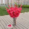 thumbnail image 2 of jifeng Artificiel Glaïeul Tige de Pulvérisation Faux Soie Fleurs Tropicales Glaïeul Rose Rouge, 2 of 9