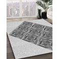thumbnail image 3 of Ahgly Company Machine Washable Indoor Square Transitional Platinum Gray Area Rugs, 4' Square, 3 of 7