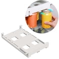 thumbnail image 1 of Oleegame 1PC Refrigerator Hanging Beverage Storage Rack Double Can Storage Rack White, 1 of 9