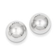 thumbnail image 1 of 14k White Gold 10mm Half Ball Post Earrings H969, 1 of 2