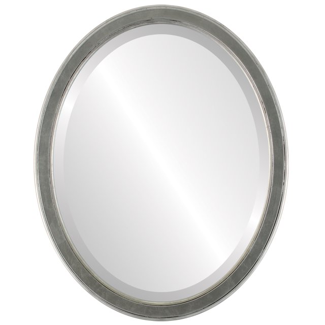 Toronto Framed Mirror - Silver Leaf with Black Antique