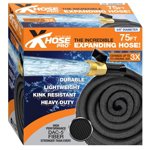 Big Boss Xhose Pro 75 Ft 5/8 "Légère élargissement du tuyau de jardin avec raccords en laiton Résistant à l'encre Durable Dac-5 Fibre