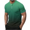 thumbnail image 1 of Plebaso Mens Fashion Tshirts Button Short Sleeve Pullover Shirts Summer Casual Basic Tees Tops for Men, 1 of 6