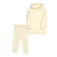 thumbnail image 1 of Cameland Long Sleeved Hooded Top Set Children Top and Pants Two-Piece Set Solid Color Girl Hoodie Set Long Sleeve Set, 1 of 2