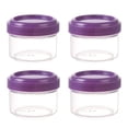 thumbnail image 1 of Salad Dressing Container to Go, Small Condiment Containers with Lids for Lunch Bento Box, Reusable Plastic Snack Jars, Transparent Food Containers, Colorful Sauce Cups, Dishwasher Safe, 4 Pcs, 1 of 8
