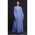 thumbnail image 2 of Bimba Robe Maxi à Manches Longues pour Femmes en Georgette Mousse à Imprimé Floral Rose, Taille Élastique - Très Petit, 2 of 5