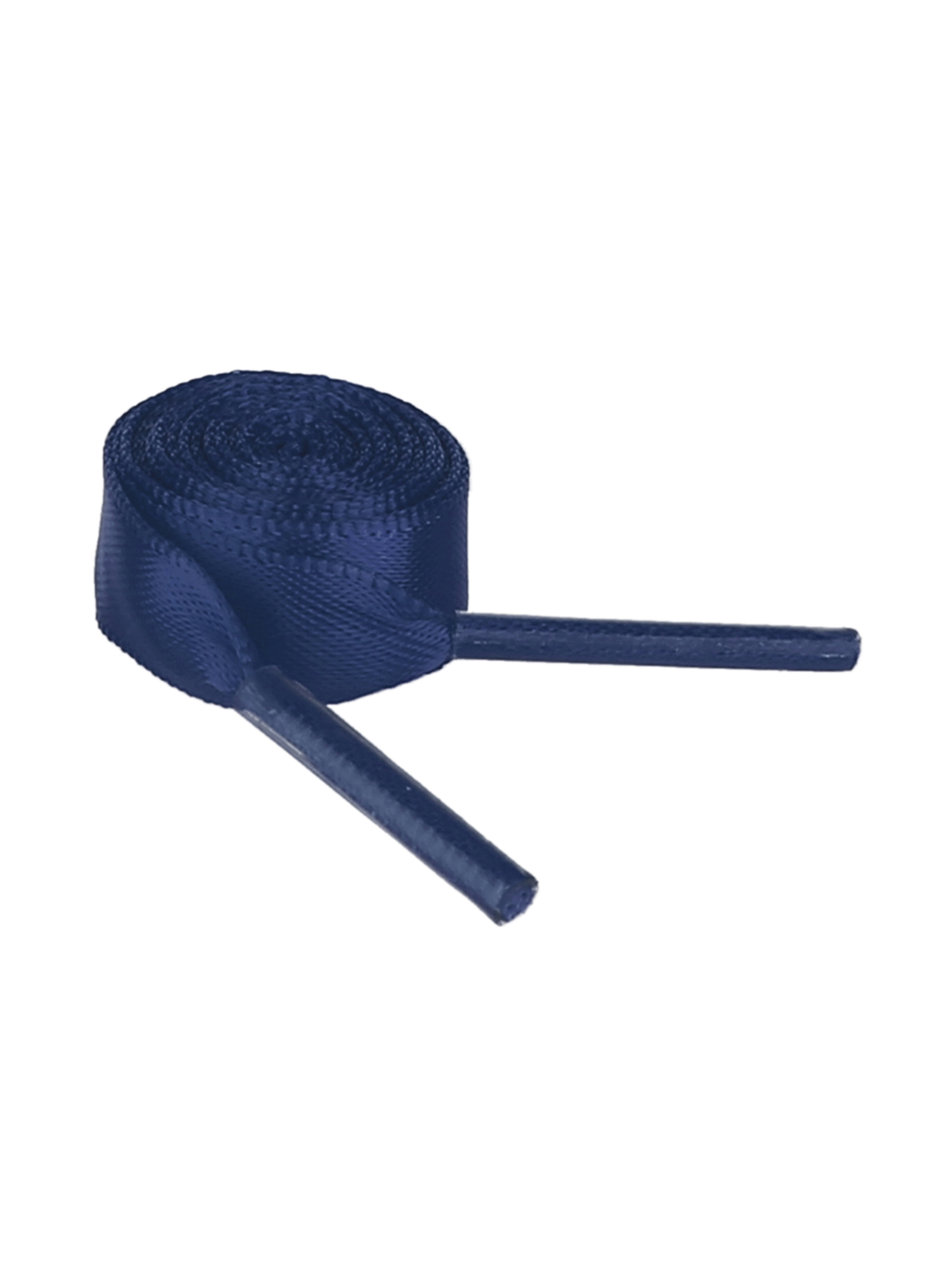 INSPIRE CHIC Unisex Solid Color Flat 0.4'' Wide Ribbon Shoelaces 2 Pairs 130cm/51.2" Navy Blue