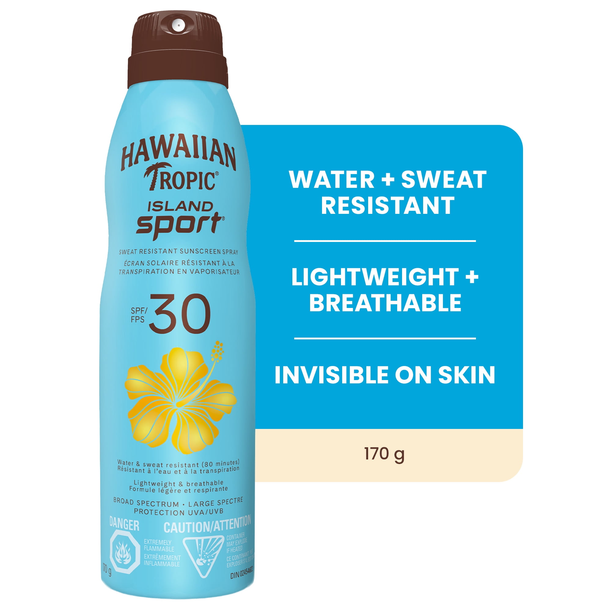 Écran solaire Island SportMD résistant à la transpiration en vaporisateur de Hawaiian TropicMD, FPS 30