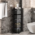 thumbnail image 4 of Andvari Rotating 5-Tier Kitchen Storage Rack, Irregular Fruit Basket Floor Stand Organizer, 4 of 10