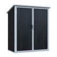 thumbnail image 4 of Remise de Rangement Extérieure Noire 5x3 Pi - Armoire de Patio en Résine Résistante aux Intempéries pour Outils, Coussins et Rangement de Vélos - Verrouillable - Durable et Assemblage Facile, 4 of 8