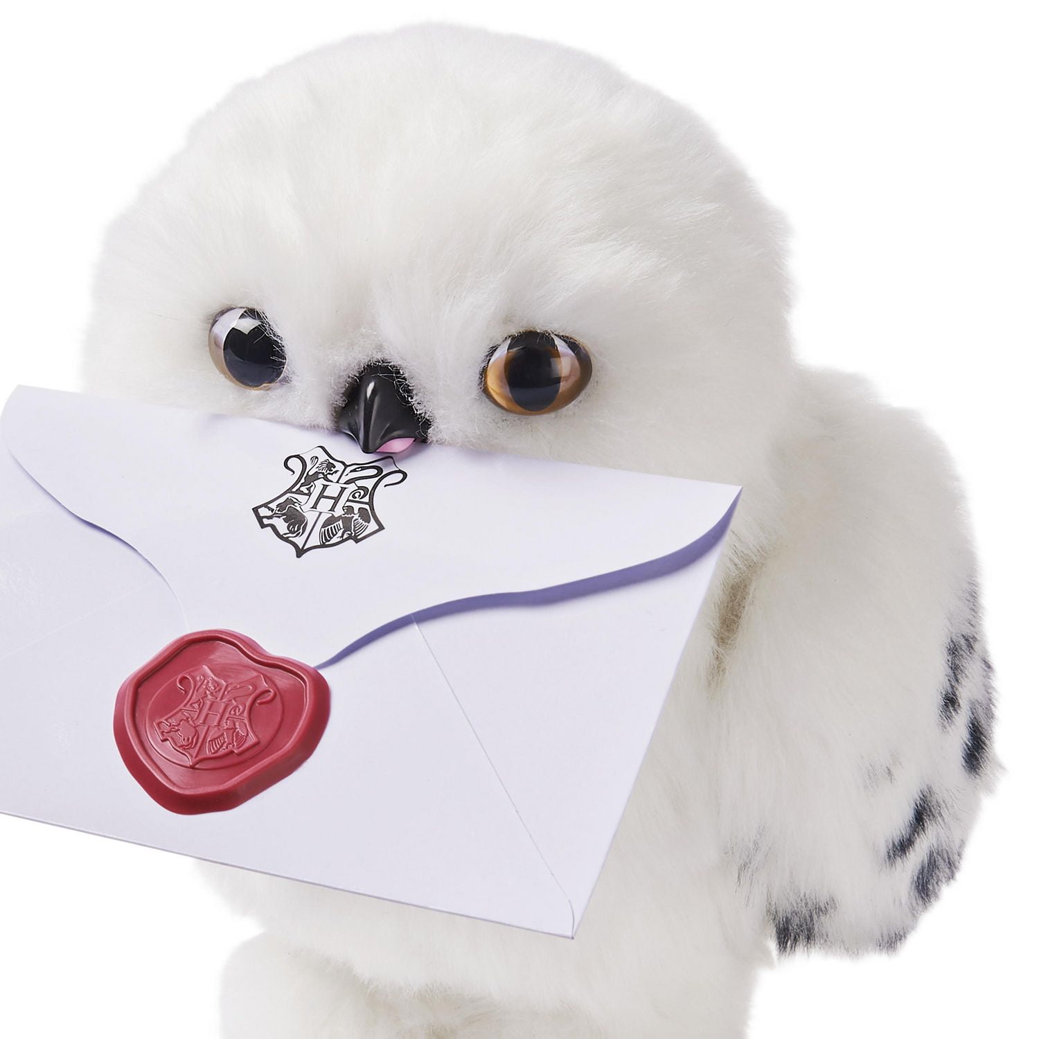 Wizarding World, Chouette Harry Potter interactive Enchanting Hedwig avec plus de 15 effets sonores et mouvements et enveloppe Hogwarts, jouets pour enfants à partir de 5 ans