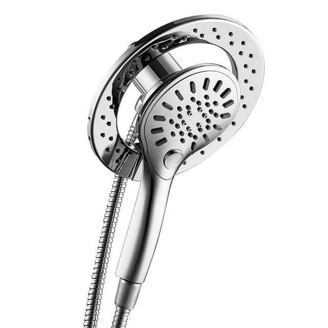 L'ensemble de douchette magnétique à 6 réglages d'akuaplus® button poussoir.