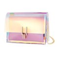 thumbnail image 1 of BESTOYARD Sac à Main Transparent pour Femme, Sacs à Chaîne Colorés, Sacs Arc-en-Ciel, Mini Sac en Gelée Transparent (Rose), 1 of 5