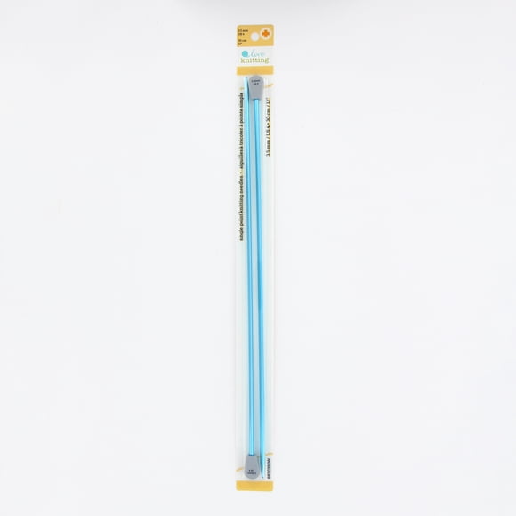 LOVE KNITTING Aluminium Single Point Knitting Needles, 30 cm (12"), 3.5 mm (US 4)