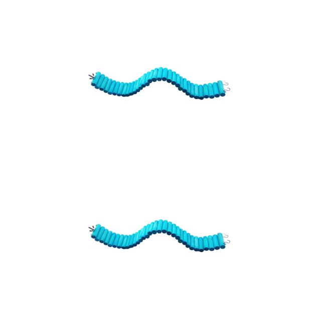 mmirethe Bois Coloré Bûche Planche Route Déformable et Durable Large Application Hamster Échelle de Pont Bleu 2Set
