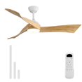 thumbnail image 1 of Sofucor Ceiling Fan 52 Inch Wood Ceiling Fan with Lights Remote Control Dimmable Light Reversible DC Motor Modern Ceiling Fan for Kitchen Bedroom Basement Dining Living Room Light Wood, 1 of 12