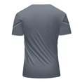 thumbnail image 3 of LNWUY Men's Plus Size Short Sleeve UPF 50+ T-Shirt Quick Dry Rash Guard Athletic Running Swim Top Tee Performance Water Shirts Gray L, 3 of 3