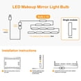 thumbnail image 3 of Mistaha Makeup Mirror Light Bulb Soft Light Stepless Dimming USB Power Hand-sweep Switch Bathroom Dresser, 3 of 8