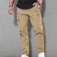 thumbnail image 1 of LSLJS Men Casual Multiple Pockets Outdoor Straight Type Fitness Pants Cargo Pants Trousers, 1 of 6