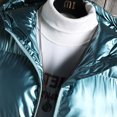 thumbnail image 4 of EGNMCR Jackets for Men Shiny Hooded Reflective Down Jacket Cotton Jacket, 4 of 6