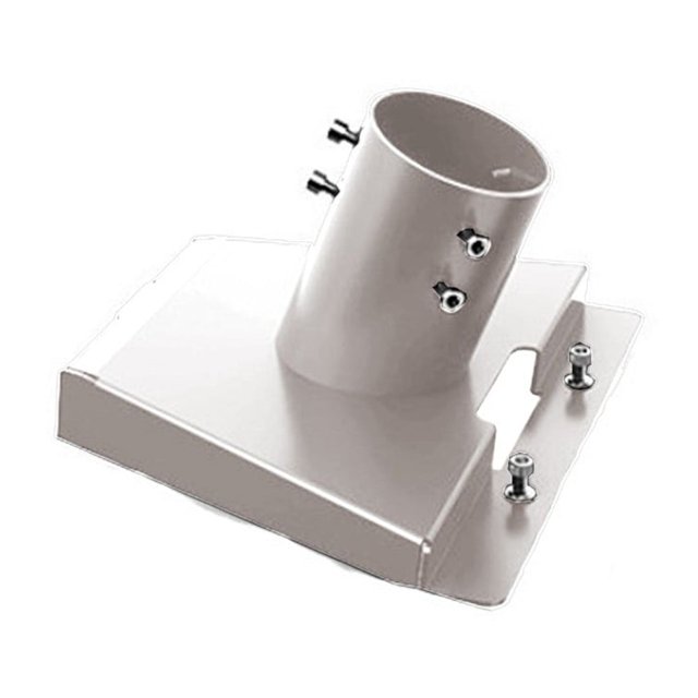 MYG Robust For Starlink For Gen 3 Pole Mounting Bracket for Enhanced Support, crafted from stainless steel with a sleek metallic finish. Designed for Starlink Gen3 and V3 dishes, it provides 360-degree rotation and 20° tilt for optimal signal reception. Compatible with poles up to 48mm in diameter, secured by six screws for stability. Ideal for hardware bracket applications, includes mounting base, wrench, and screws for easy installation.