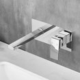 thumbnail image 1 of Recessed Wall Mounted Brass Basin Faucet with Ceramic Cartridge Included-LIVINGbasics®, 1 of 5