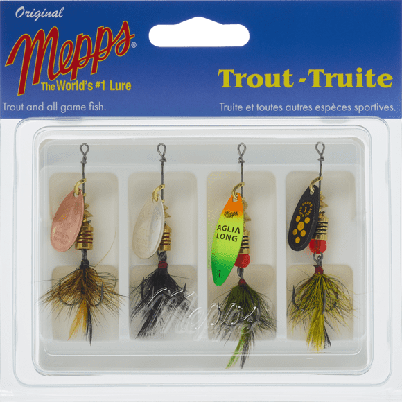 MEPPS 4-Pack Trouter Dressed Assorted Colours, 10 Planes of light reflection.