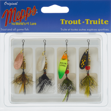 MEPPS 4-Pack Trouter Dressed Assorted Colours, 10 Planes of light reflection.