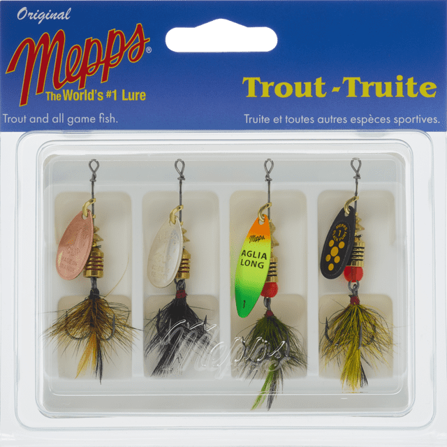 MEPPS 4-Pack Trouter Dressed Assorted Colours, 10 Planes of light reflection.