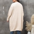 thumbnail image 4 of CEHVOM Women's Fashion Solid Color Plus-Size Loose MIDI Style Double Pockets Sweater Tops Clearance, 4 of 4