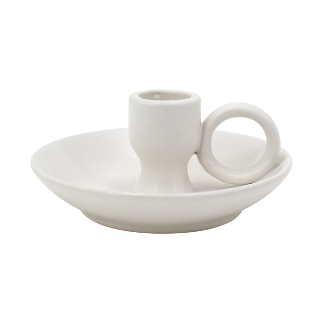 Mainstays White Ceramic Taper Candle Holder