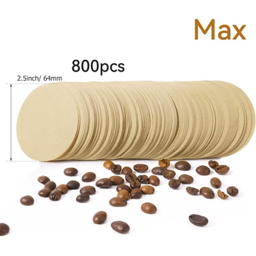 Replacement Paper Filter Packs 800 Count Unbleached Coffee Filter Paper Round Coffee Maker Filters Compatible with Aerobie Aeropress Coffee and Espresso Makers Disposable Coffe Tea Filters