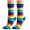 Blue, variant on Kelon Socks Clearance Lady Short Socks Rainbow Socks Tube Socks Casual Men's And Women's Socks Colorful Rainbow Color Striped Socks