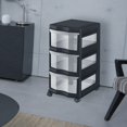 thumbnail image 2 of Life Story Classic 3 Shelf Storage Container Organizer Plastic Drawers, Black, 2 of 5