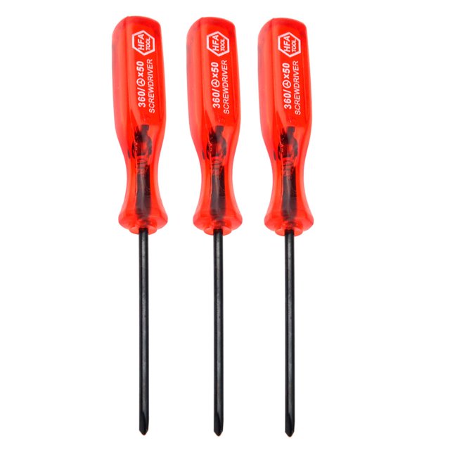 AMERTEER 3pcs Portable Triwing Triangle Y-Tip Screwdrivers Screw Drivers for /DS /DS Lite /Gameboy Advance SP (Red)