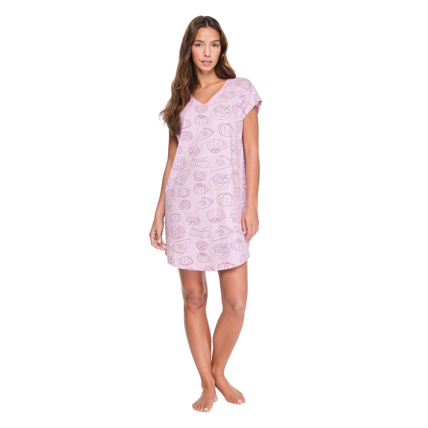 Chemise de nuit à encolure en V George pour femmes