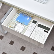 EGNMCR Sticky Under Desk Drawer, Tray Attachable Under Desk Storage Organizer, Click To Hide Pencil Drawer For Office Home Stationery,