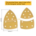 thumbnail image 2 of Unique Bargains 11 Holes Triangle Sandpaper P400 Extra Fine Abrasive 6-Inch Aluminum Oxide Sanding Sheets 5pcs, 2 of 6