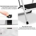thumbnail image 4 of WAYPLUS 2 Step Steel Ladder, Folding Portable Step Stool w/ Non-Slip Feet, Rubber Pads, 330lb Capacity, 4 of 9