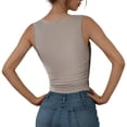 thumbnail image 5 of Plebaso Womens Crop Tank Tops High Neck Slim Casual Going out Tops Sleeveless Summer Basic Tees Shirts, 5 of 5